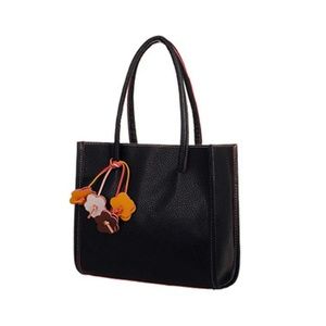 Fashion Girls Handbag Leather Shoulder Bag Black